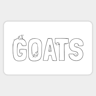 Goat art cute goats hand-drawn friendly goats Magnet